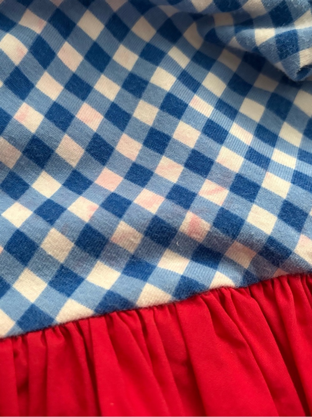 Eleanor Rose Blue Gingham Top with Red Storybook Skirt Kids Costume - Picture 6 of 6